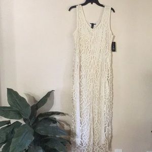 Cream lace maxi dress